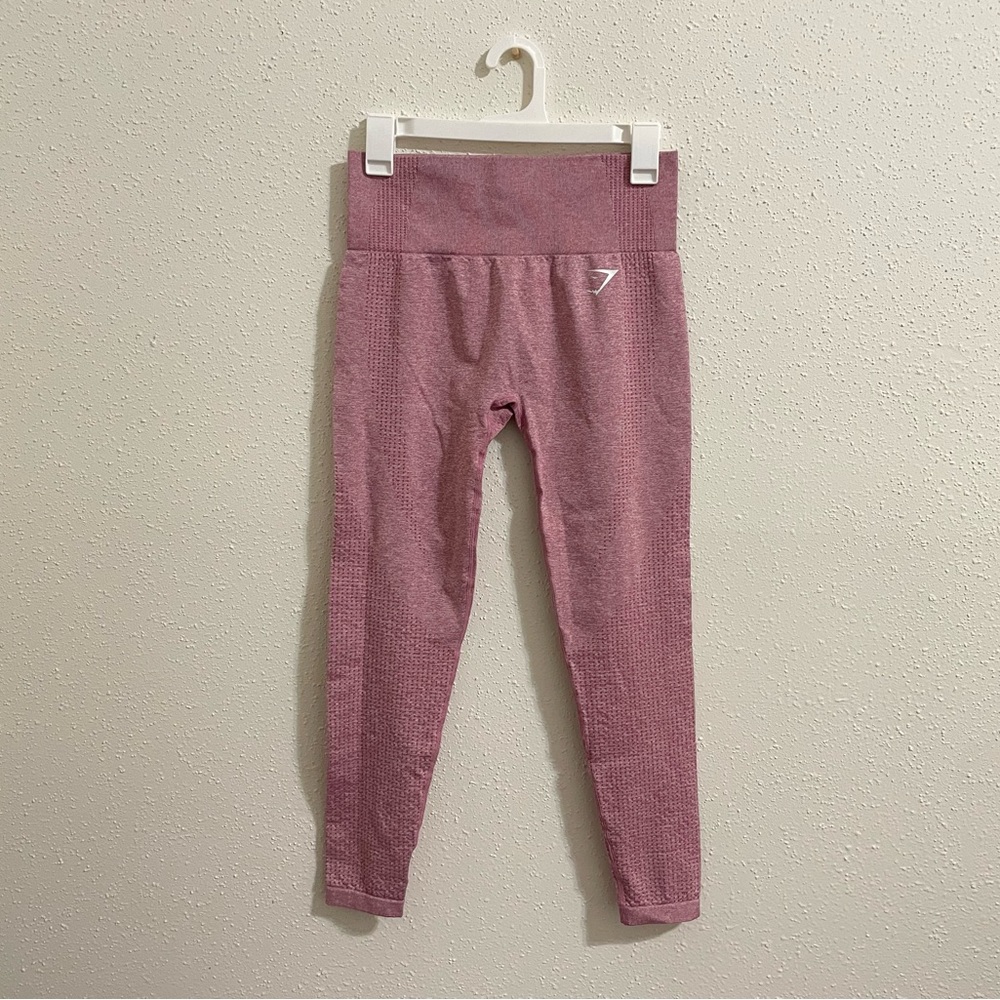 Gymshark Vital Seamless Crop Leggings - Size M - Pink Mauve